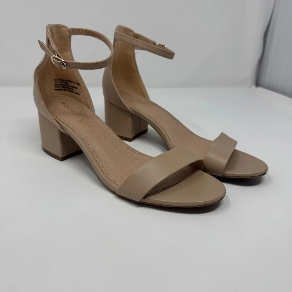 Nude Beige Mid Heel High Heel Casual Size 8 Madden Girl 2